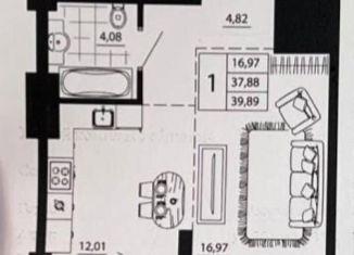 Продам 1-комнатную квартиру, 40 м2, Ростов-на-Дону, улица 26-я Линия, 35/1, Пролетарский район