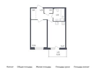 Продажа однокомнатной квартиры, 40.9 м2, Санкт-Петербург