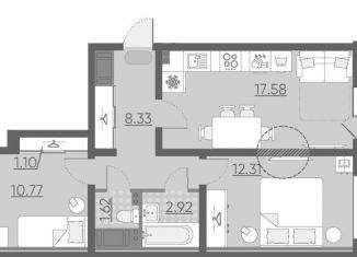 Продам 2-комнатную квартиру, 57.2 м2, Санкт-Петербург, Лесной проспект, метро Выборгская