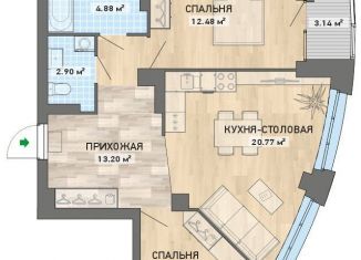 Продается двухкомнатная квартира, 68.4 м2, Екатеринбург, ЖК Просторы