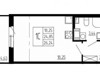 Квартира на продажу студия, 26.2 м2, Санкт-Петербург, муниципальный округ Светлановское, Манчестерская улица, 3к2