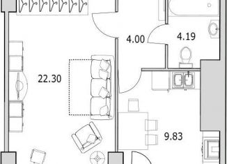 Продажа 1-ком. квартиры, 43.6 м2, Санкт-Петербург, улица Кустодиева, 7к1, метро Парнас