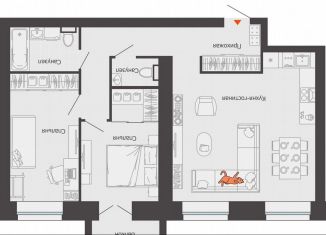 3-комнатная квартира на продажу, 75 м2, Киров, Ленинский район