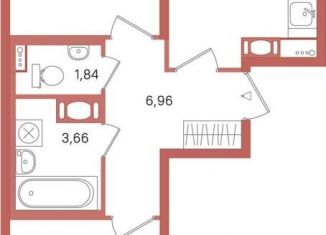 Продажа 2-ком. квартиры, 52.3 м2, Ленинградская область