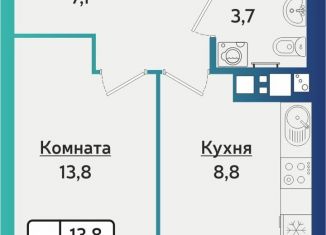 Продам 1-комнатную квартиру, 35.2 м2, Удмуртия, Южная улица