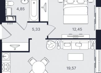 Продается двухкомнатная квартира, 42.2 м2, Санкт-Петербург, метро Проспект Большевиков, проспект Большевиков, уч3