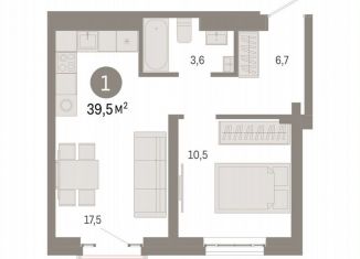 Продаю однокомнатную квартиру, 39.5 м2, Москва, район Метрогородок