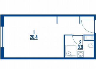 Продаю квартиру студию, 24.3 м2, Санкт-Петербург, Московский район, Витебский проспект, 99к1