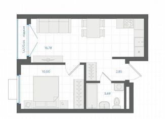 Продам 1-комнатную квартиру, 33.8 м2, Екатеринбург, Ленинский район