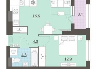 Продаю однокомнатную квартиру, 39.4 м2, Екатеринбург, метро Уральская