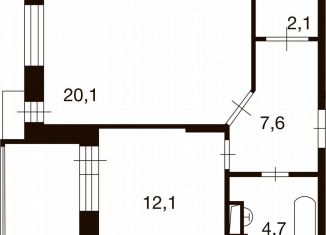 Продам 1-ком. квартиру, 46.6 м2, Москва, улица Семёна Гордого, 3