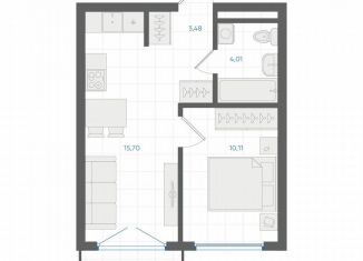 Продается 1-ком. квартира, 34.8 м2, Екатеринбург, Ленинский район