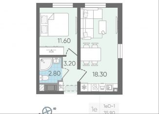 Продаю 1-ком. квартиру, 35.9 м2, Санкт-Петербург, Невский район