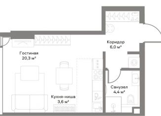 Продажа квартиры студии, 34.4 м2, Москва, Ленинградский проспект, вл8, район Беговой