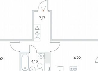 Продаю 1-ком. квартиру, 39.6 м2, городской посёлок Янино-1