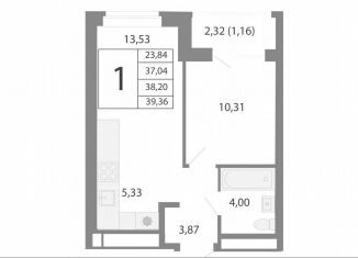 Продаю двухкомнатную квартиру, 38.2 м2, Екатеринбург