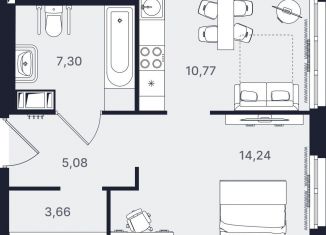 Продаю 1-комнатную квартиру, 41.1 м2, Санкт-Петербург, Невский район, проспект Большевиков, уч3