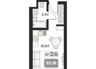 Продам квартиру студию, 22.2 м2, Брянск, площадь Карла Маркса