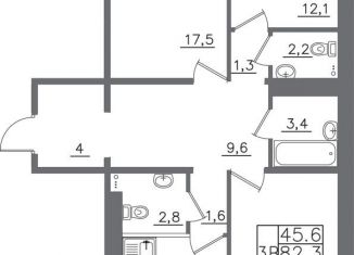 Продам 3-комнатную квартиру, 84.4 м2, Иркутск, Октябрьский округ