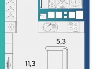 Продам 1-ком. квартиру, 26.3 м2, Удмуртия, улица Архитектора П.П. Берша, 44