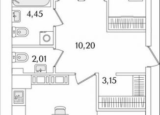 Продаю 2-ком. квартиру, 76.5 м2, Санкт-Петербург, метро Пролетарская, Октябрьская набережная, 116