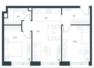 Продам 3-ком. квартиру, 58.1 м2, Москва, ЗАО