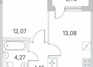 Продажа однокомнатной квартиры, 35.4 м2, посёлок Шушары