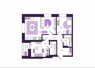 Продается 3-ком. квартира, 72 м2, Чита, улица Генерала Белика, 3к3