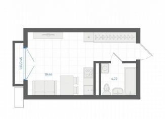 Квартира на продажу студия, 24.1 м2, Екатеринбург