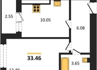 Продаю однокомнатную квартиру, 33.5 м2, Калининград