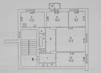 Продаю 4-ком. квартиру, 88.4 м2, Челябинск, улица Кудрявцева, 27