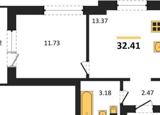 Продается 1-ком. квартира, 32.4 м2, Калининград, Московский район