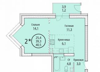 2-комнатная квартира на продажу, 40.5 м2, Хабаровский край