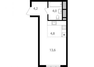 Продам квартиру студию, 26.6 м2, Москва, Михалковская улица, 48