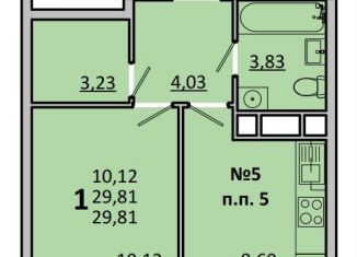 Однокомнатная квартира на продажу, 29.8 м2, Одинцово