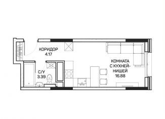 Продажа квартиры студии, 24.5 м2, Москва, улица Корнейчука, 27, метро Медведково