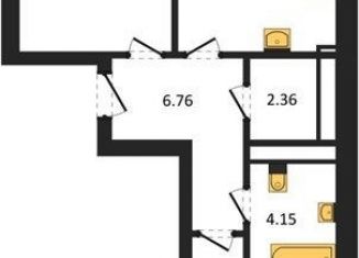 Продаю двухкомнатную квартиру, 55.1 м2, Калининград, Московский район