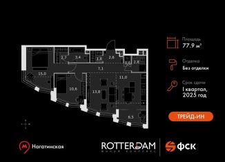 Продам трехкомнатную квартиру, 77.9 м2, Москва, проезд Воскресенские Ворота, ЦАО