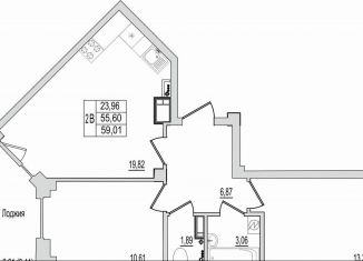 Продаю 2-комнатную квартиру, 59 м2, Псков, Линейная улица, 85, ЖК Смарт-квартал