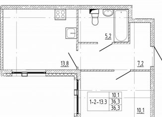 Продаю 1-комнатную квартиру, 36.3 м2, Санкт-Петербург