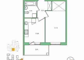 Продается 1-комнатная квартира, 39.9 м2, Гатчина, улица Чехова, 41к2, ЖК IQ Гатчина