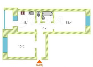 Продажа 2-ком. квартиры, 48.9 м2, Курган, улица Дружбы, 6