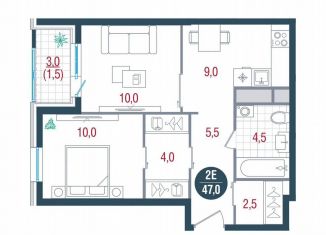 Продается двухкомнатная квартира, 47 м2, Москва, метро Южная, Кавказский бульвар, 51