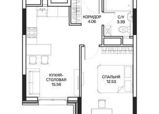 1-ком. квартира на продажу, 35.7 м2, Москва, метро Медведково, улица Корнейчука, 27