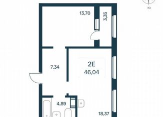 Продам 1-комнатную квартиру, 45.6 м2, городской посёлок Янино-1, Цветной бульвар, 10к1