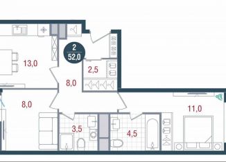 Продажа 2-комнатной квартиры, 52 м2, Москва, Кавказский бульвар, 51, метро Кантемировская