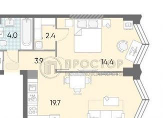 Продаю 1-комнатную квартиру, 44.3 м2, Москва, жилой комплекс Зиларт, 21/22, Даниловский район