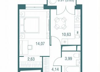 Продаю 1-ком. квартиру, 36.4 м2, Одинцово, ЖК Одинбург