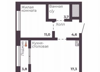 Продажа 1-ком. квартиры, 36.6 м2, Челябинск