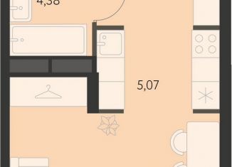 Продается квартира студия, 31.2 м2, Екатеринбург, метро Чкаловская, улица Вильгельма де Геннина, 23